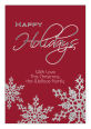 Vertical Rectangle Snowflakes Christmas Labels